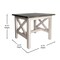 Flash Furniture Square 21.75 W, 21.75 L, Rubberwood (Parawood), Acacia Gray Top/Rustic White Frame LFS-4002-GRYWHT-GG - alternate 9